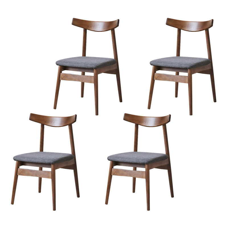Sillas con respaldo abierto de estilo moderno, silla sin brazos con patas de madera para cocina