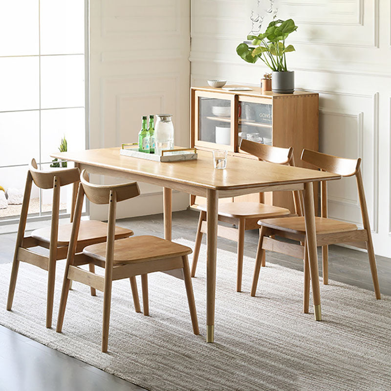 Sillas con respaldo abierto de estilo moderno, silla sin brazos con patas de madera para cocina