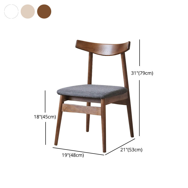 Sillas con respaldo abierto de estilo moderno, silla sin brazos con patas de madera para cocina