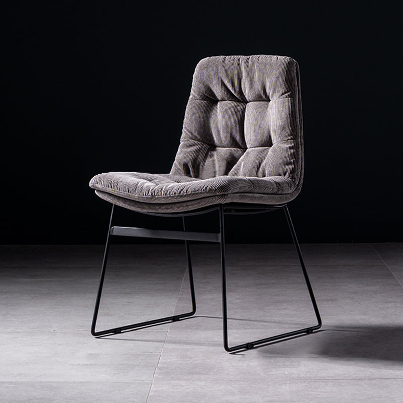 Contemporary Chair Dining Armless Chairs with Metal Legs for Kitchen