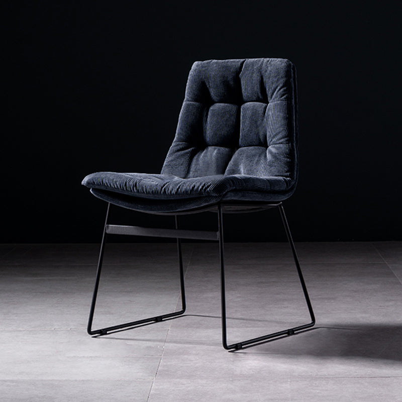 Contemporary Chair Dining Armless Chairs with Metal Legs for Kitchen