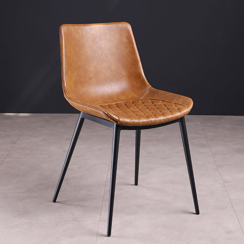 Contemporary Chairs Dining Armless Chairs with Metal Legs for Kitchen