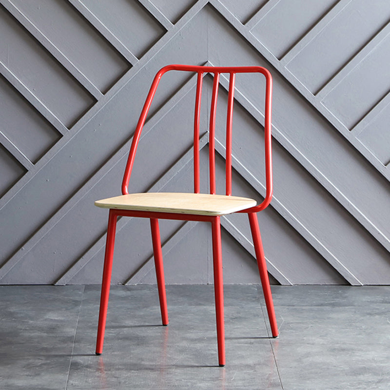 Contemporary Chairs Dining Armless Chair with Metal Legs for Kitchen