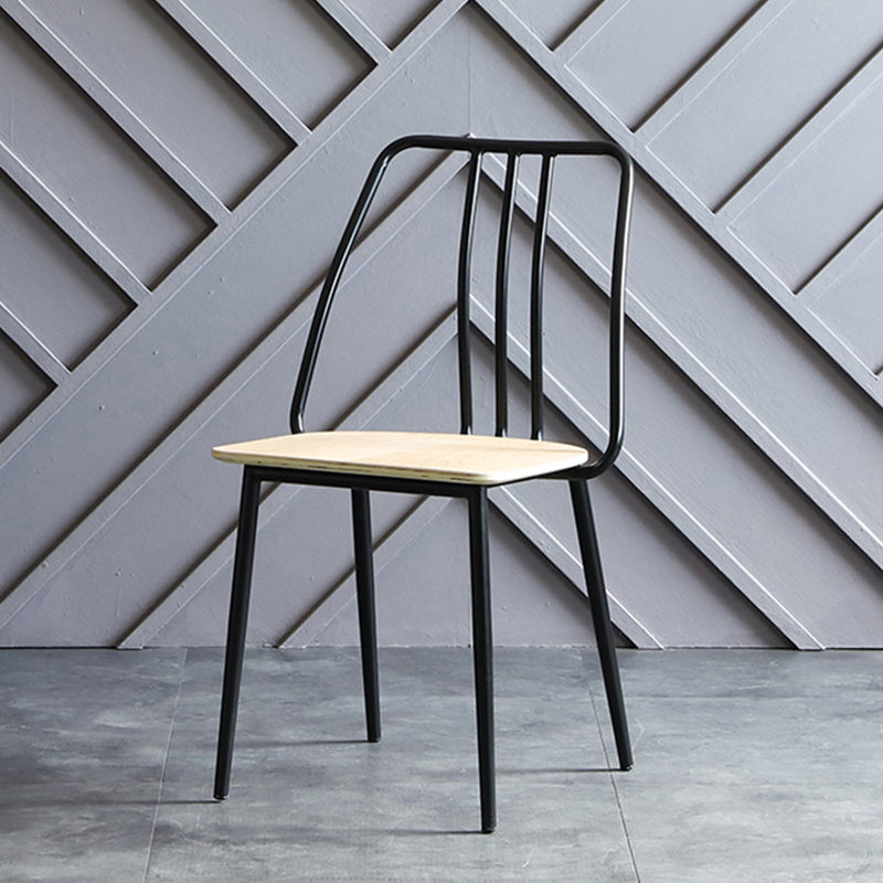 Contemporary Chairs Dining Armless Chair with Metal Legs for Kitchen