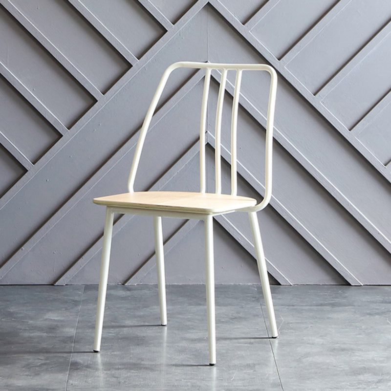 Contemporary Chairs Dining Armless Chair with Metal Legs for Kitchen