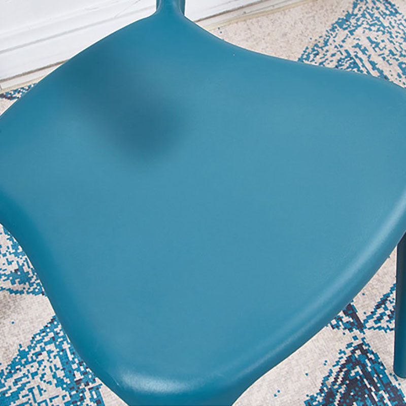 Sillas de comedor de plástico de estilo nórdico, respaldo abierto, silla lateral para uso doméstico