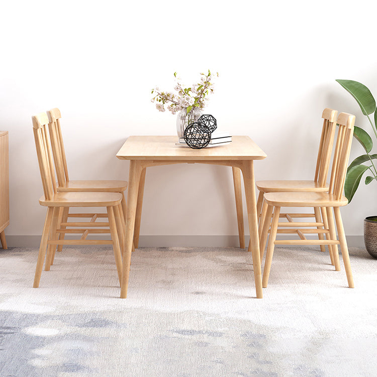 Silla contemporánea comedor silla sin brazos con patas de madera para cocina