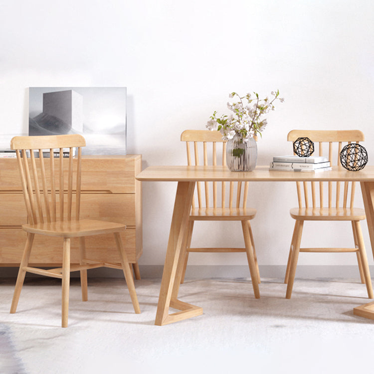 Silla contemporánea comedor silla sin brazos con patas de madera para cocina