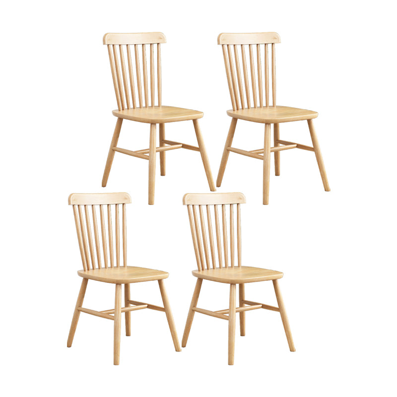 Silla contemporánea comedor silla sin brazos con patas de madera para cocina