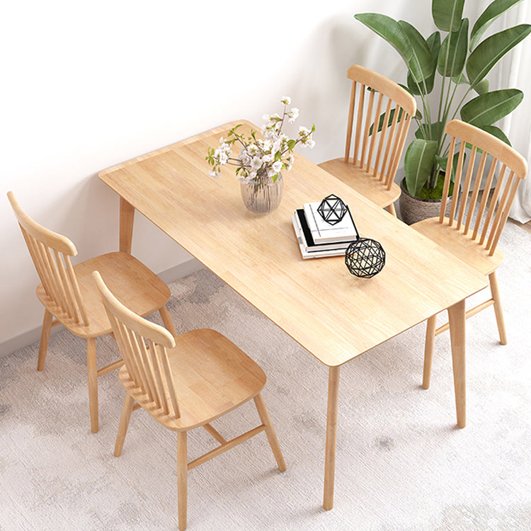 Silla contemporánea comedor silla sin brazos con patas de madera para cocina