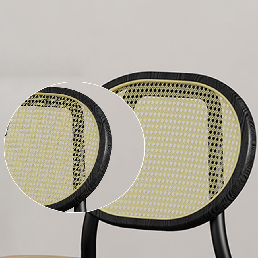 Silla lateral de comedor escandinava con respaldo abierto para silla lateral de comedor de cuero para el hogar