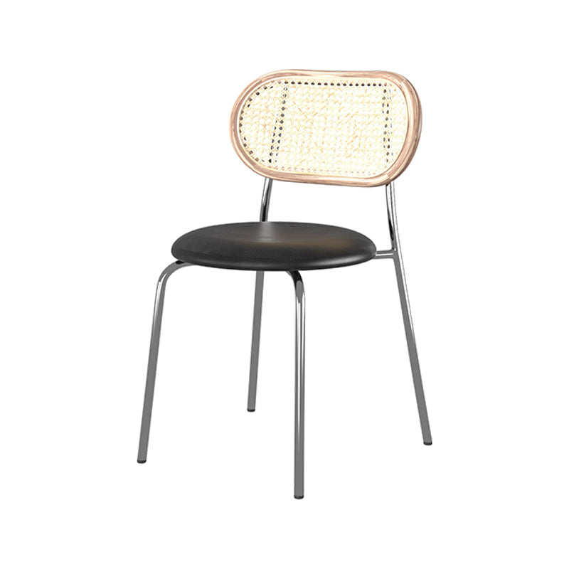 Chaises de salle à manger en simili cuir à dossier ouvert de style industriel