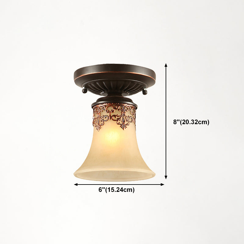 Lámpara de techo de sombreado negro pasillo de vidrio simplista cerca de la lámpara de techo