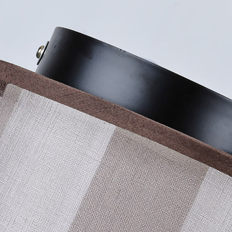 Luz de montaje de techo geométrico de tela Luz de luz de montaje tradicional Luz montada en el techo del pasillo