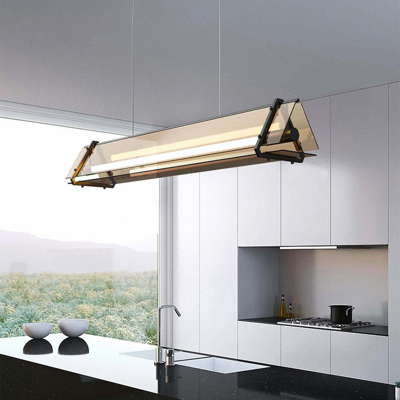 Geometría de estilo moderno Coste de vidrio transparente 1 luz colgante colgante de luz