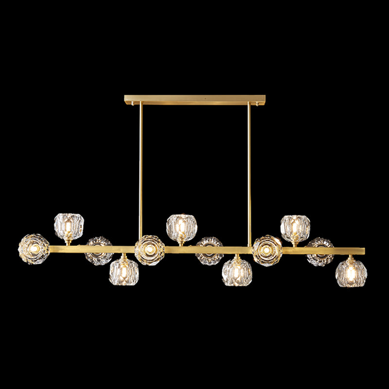 Luces colgantes de domo de estilo moderno luces colgantes de vidrio transparente