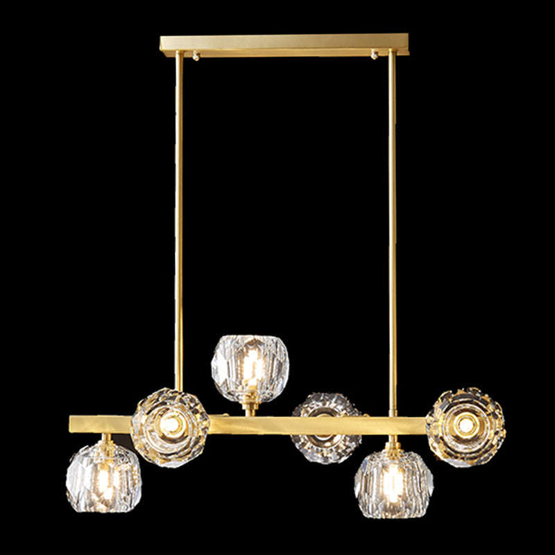 Luces colgantes de domo de estilo moderno luces colgantes de vidrio transparente