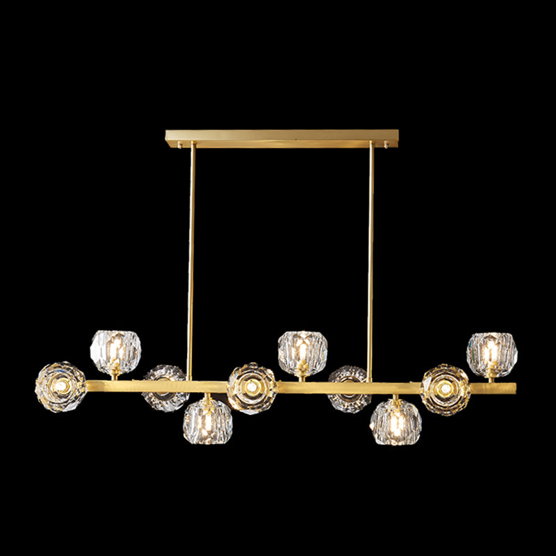 Luces colgantes de domo de estilo moderno luces colgantes de vidrio transparente