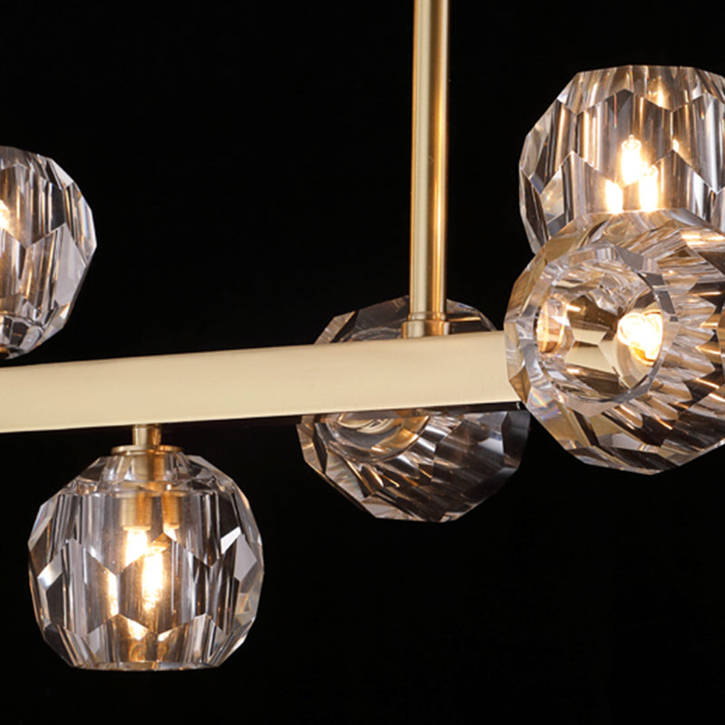 Luces colgantes de domo de estilo moderno luces colgantes de vidrio transparente