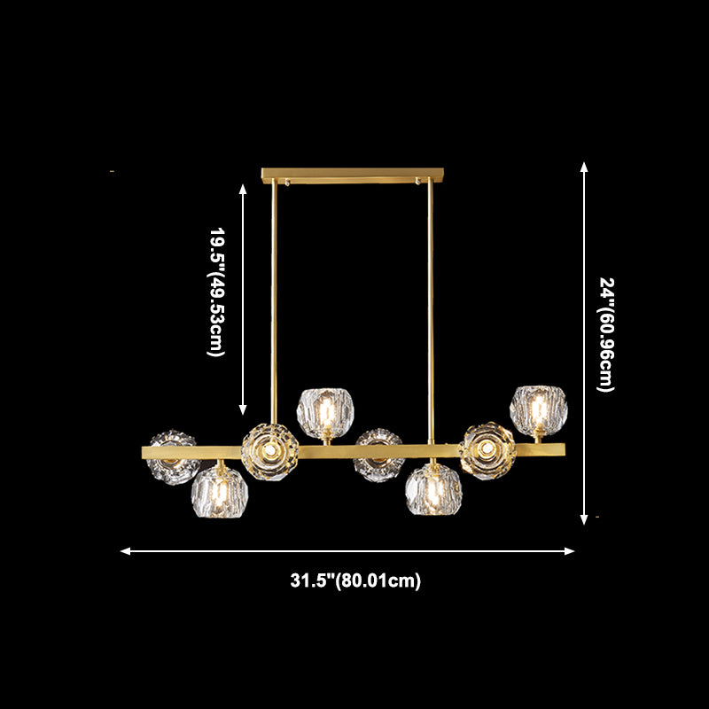 Luces colgantes de domo de estilo moderno luces colgantes de vidrio transparente