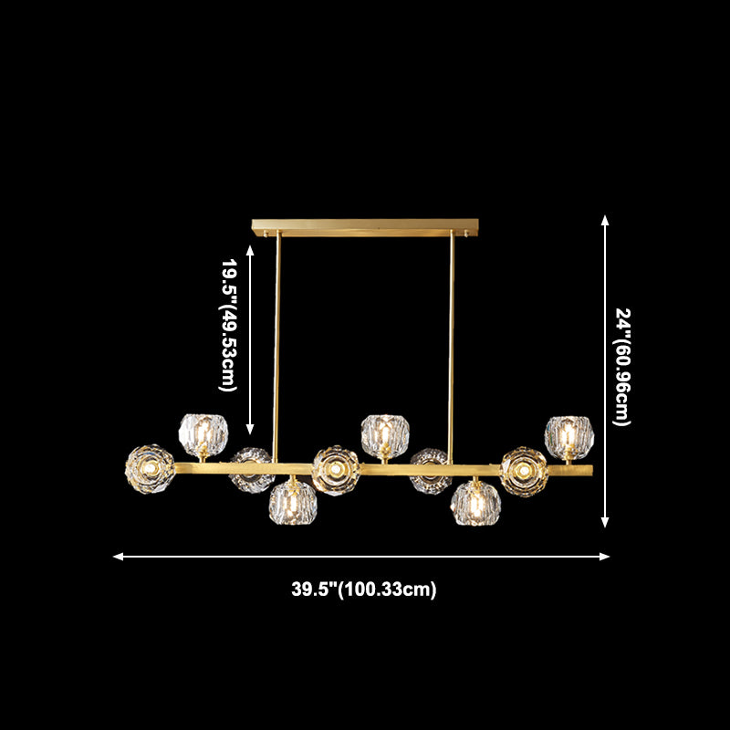 Luces colgantes de domo de estilo moderno luces colgantes de vidrio transparente