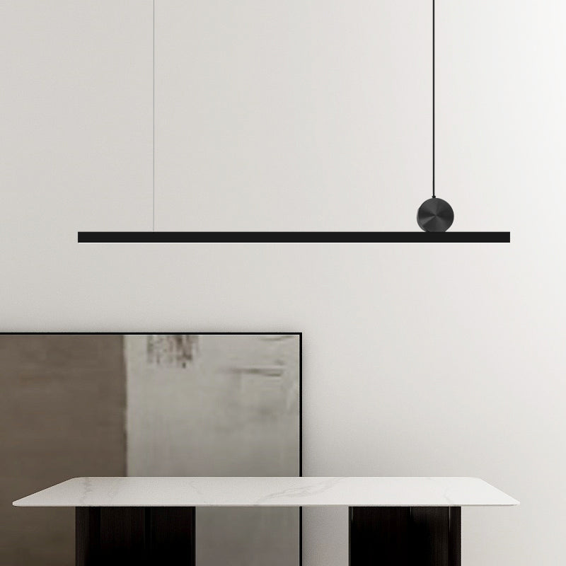 Zeitgenössische Küche Anhänger Leichtes lineares Metall 1 Light Island Lighting Idee