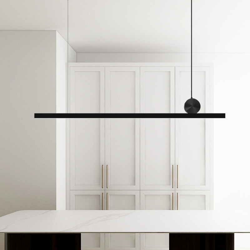 Zeitgenössische Küche Anhänger Leichtes lineares Metall 1 Light Island Lighting Idee