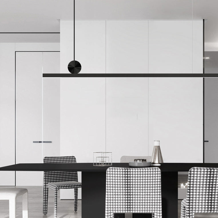 Zeitgenössische Küche Anhänger Leichtes lineares Metall 1 Light Island Lighting Idee