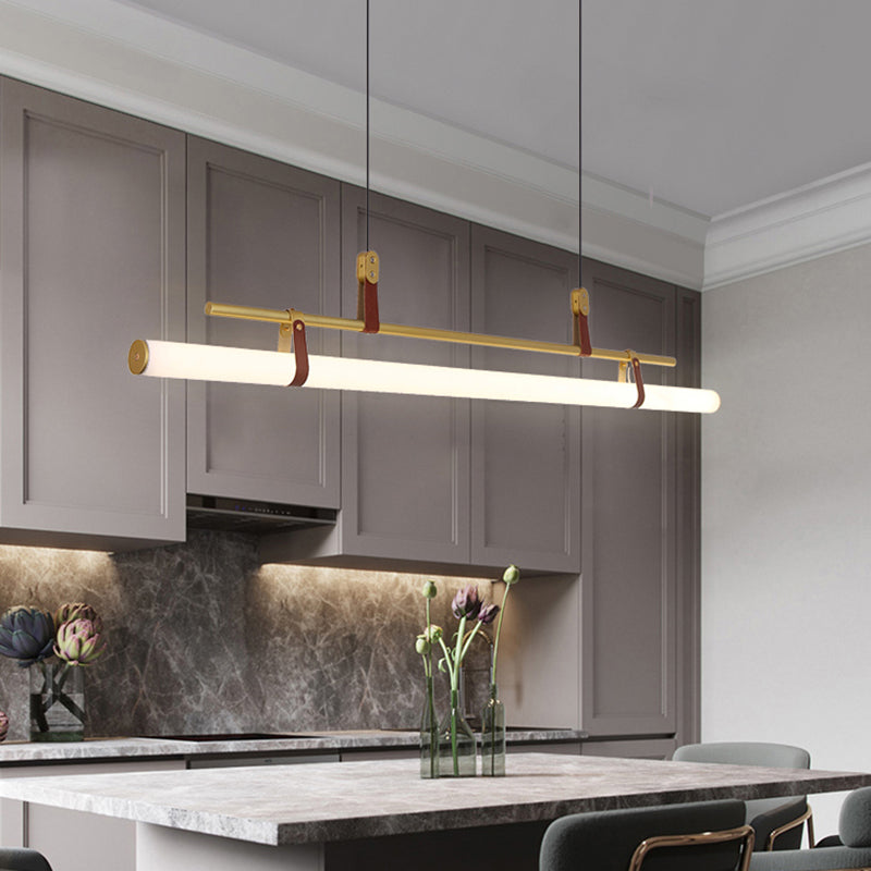 Iluminación colgante moderna luz colgante de isla lineal para comedor