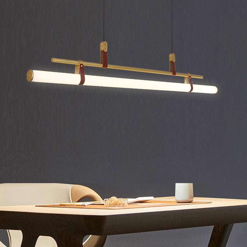 Iluminación colgante moderna luz colgante de isla lineal para comedor