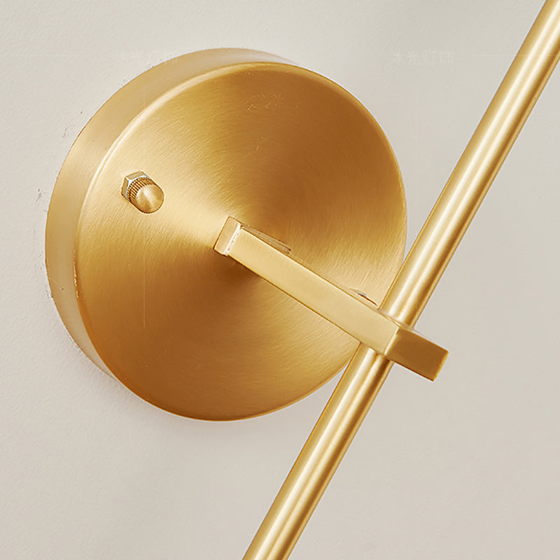 Modern Metal Wall Light Globe Gold Wall Sconce with Crystal for Living Room