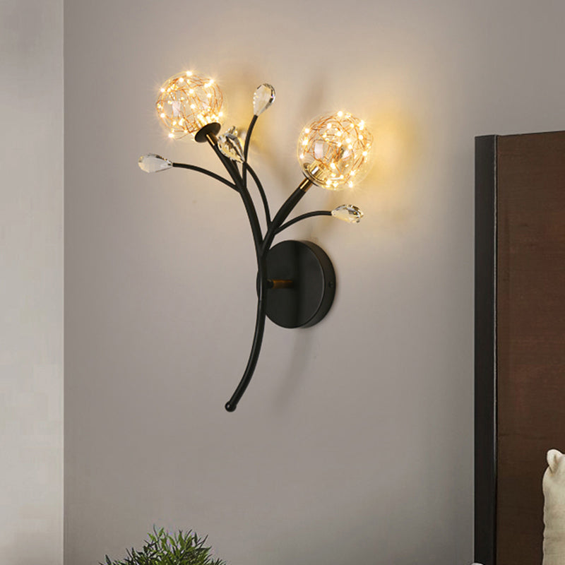 Kugelform Glaswand Licht moderner Stil 2 Leichter Wandhalterung Licht