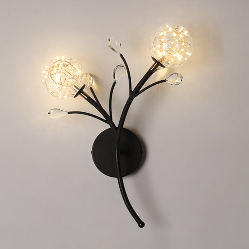 Kugelform Glaswand Licht moderner Stil 2 Leichter Wandhalterung Licht