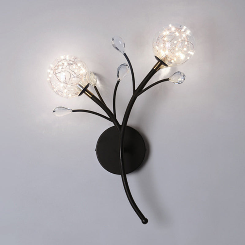 Kugelform Glaswand Licht moderner Stil 2 Leichter Wandhalterung Licht