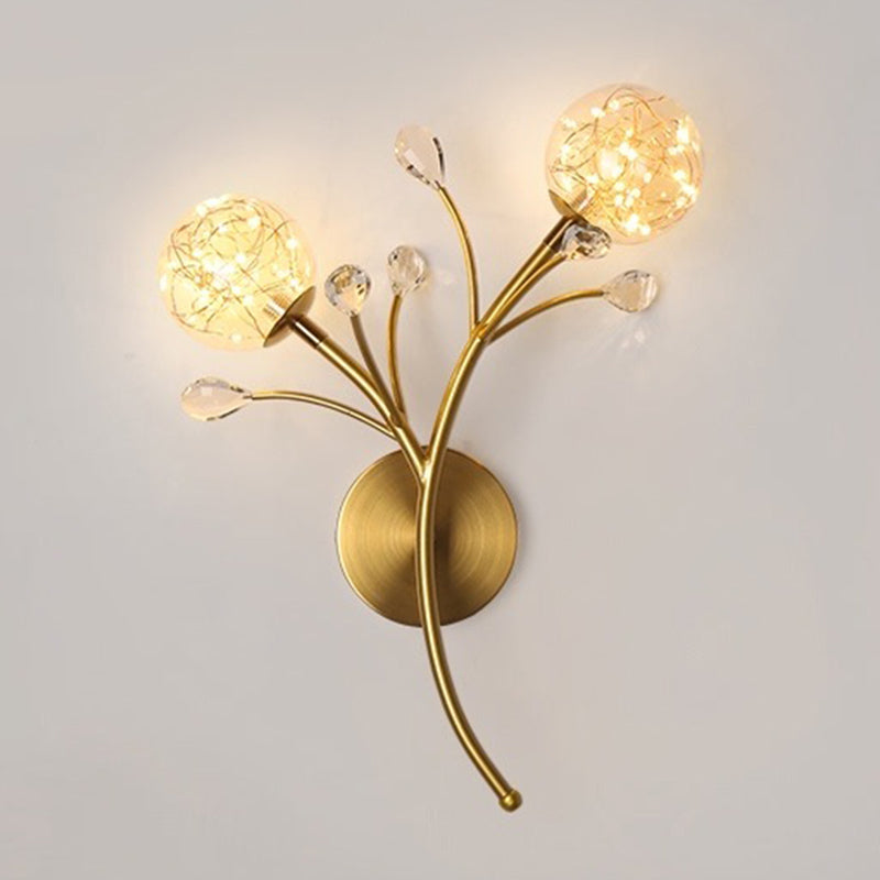 Kugelform Glaswand Licht moderner Stil 2 Leichter Wandhalterung Licht