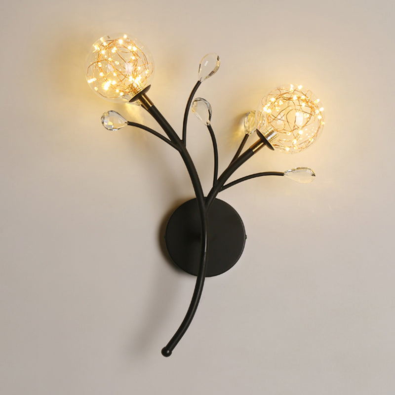 Kugelform Glaswand Licht moderner Stil 2 Leichter Wandhalterung Licht