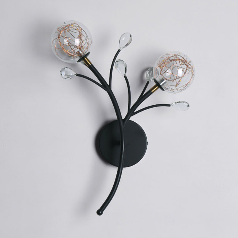 Kugelform Glaswand Licht moderner Stil 2 Leichter Wandhalterung Licht