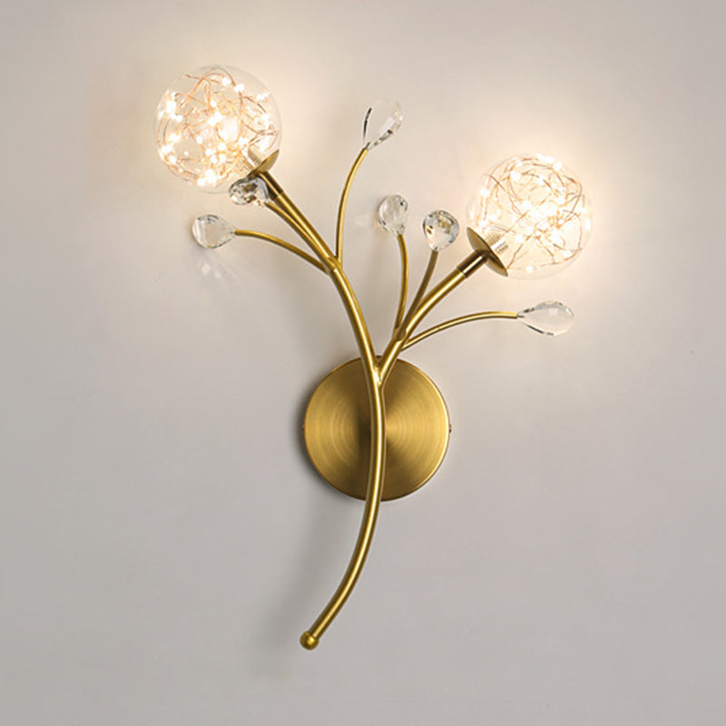 Kugelform Glaswand Licht moderner Stil 2 Leichter Wandhalterung Licht