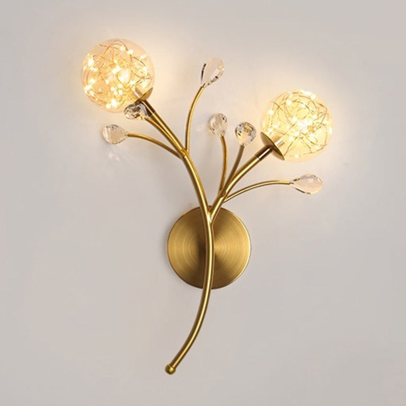 Kugelform Glaswand Licht moderner Stil 2 Leichter Wandhalterung Licht