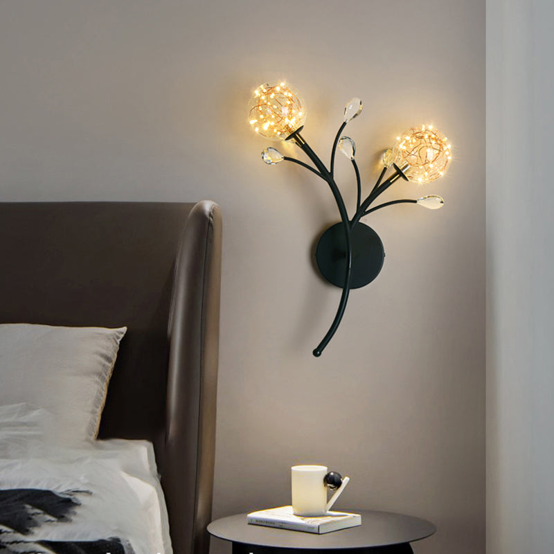 Kugelform Glaswand Licht moderner Stil 2 Leichter Wandhalterung Licht