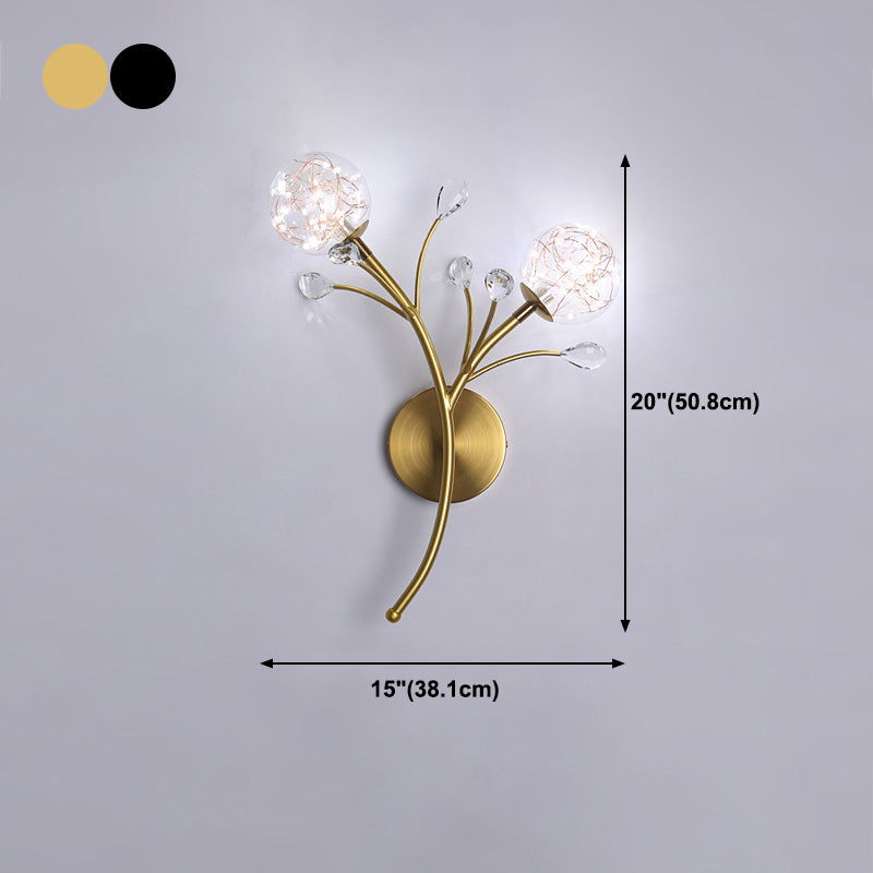 Kugelform Glaswand Licht moderner Stil 2 Leichter Wandhalterung Licht