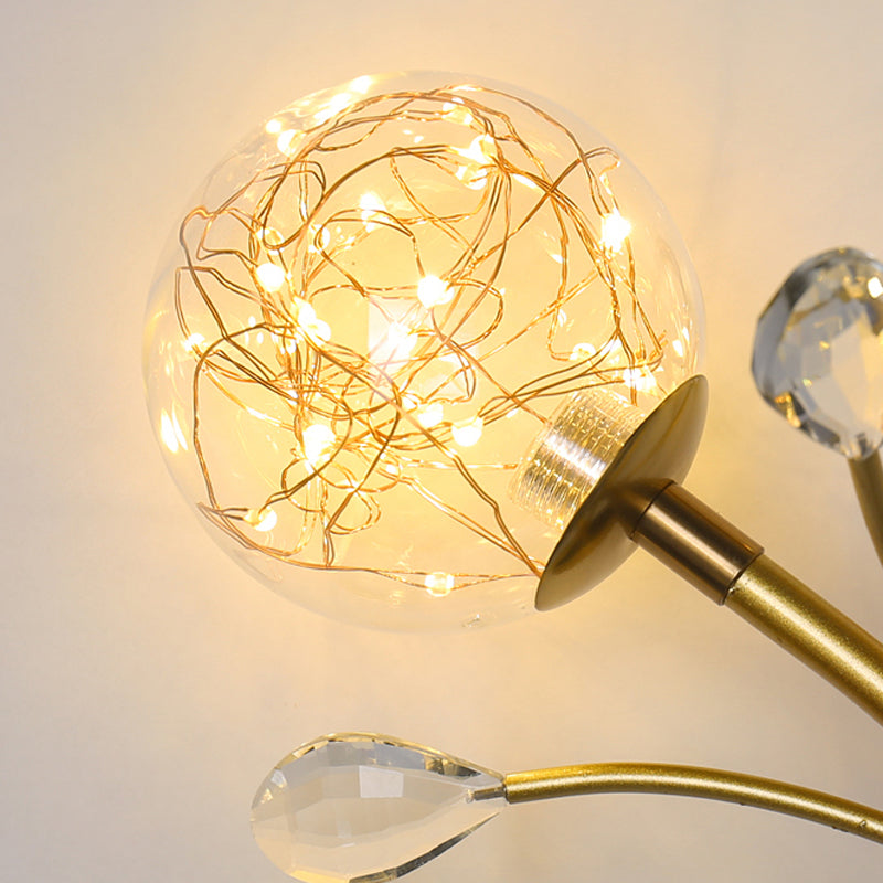 Glaskugelform Wand Licht moderner Stil 2 Lichter Wandhalterung Licht