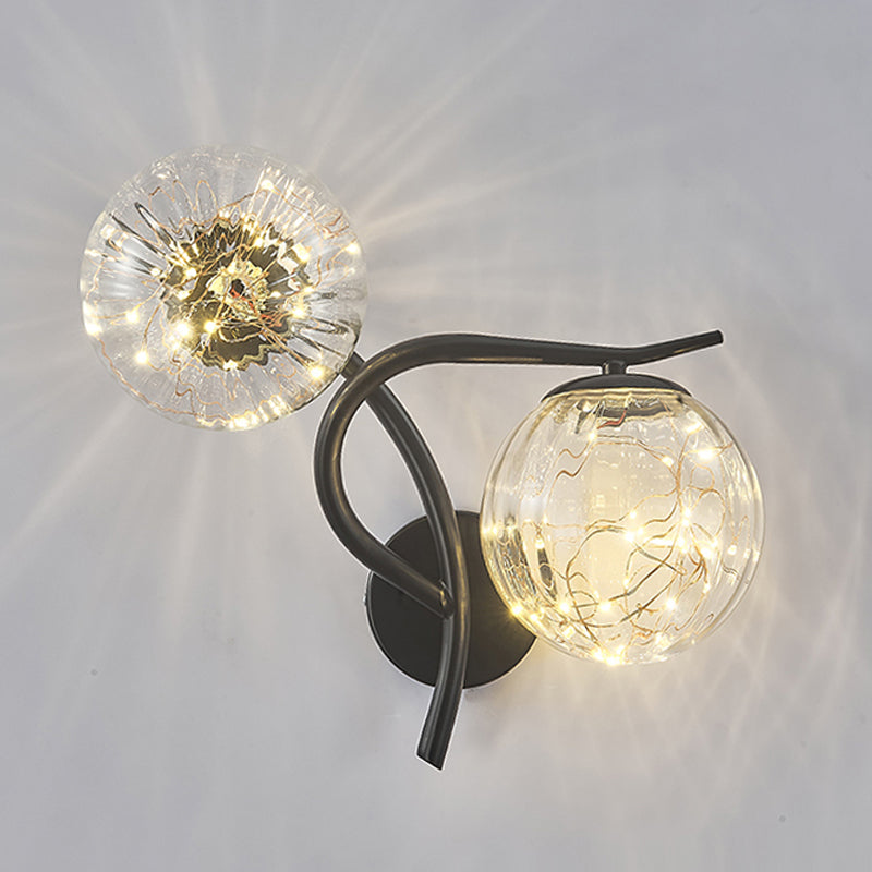 Kugelform Glaswand Licht moderner Stil 2 Leichter Wandhalterung Licht