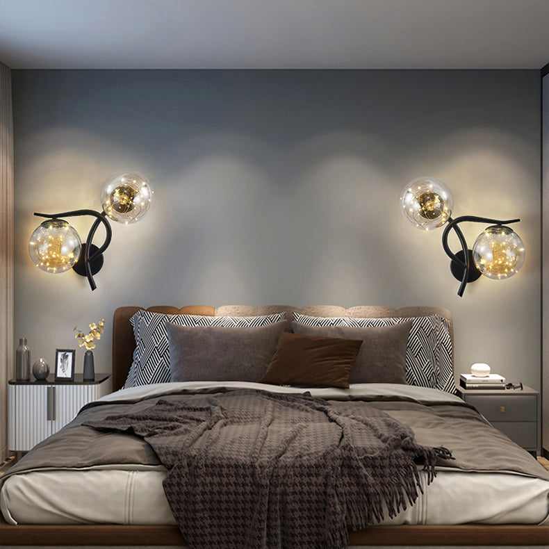 Kugelform Glaswand Licht moderner Stil 2 Leichter Wandhalterung Licht