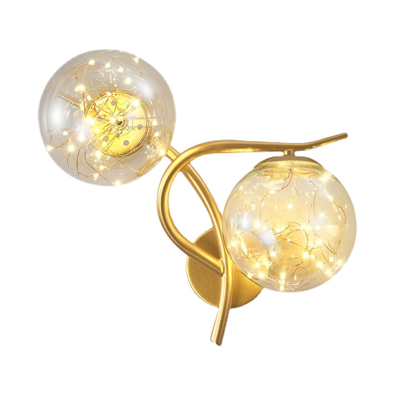 Kugelform Glaswand Licht moderner Stil 2 Leichter Wandhalterung Licht