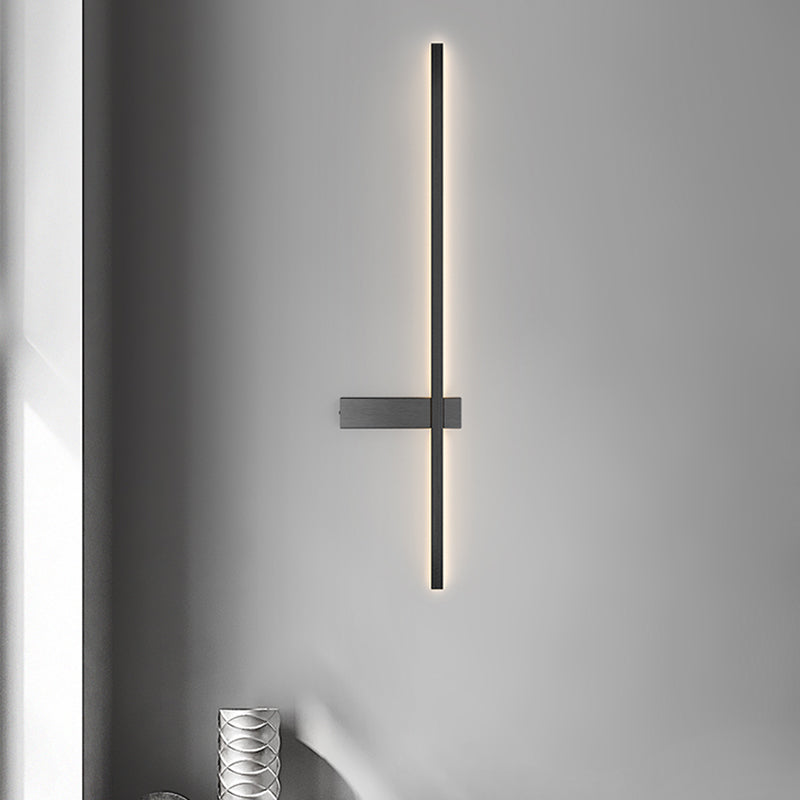 Linear Shape Metal Wall Light Modern Style 1 Light Wall Mount Light