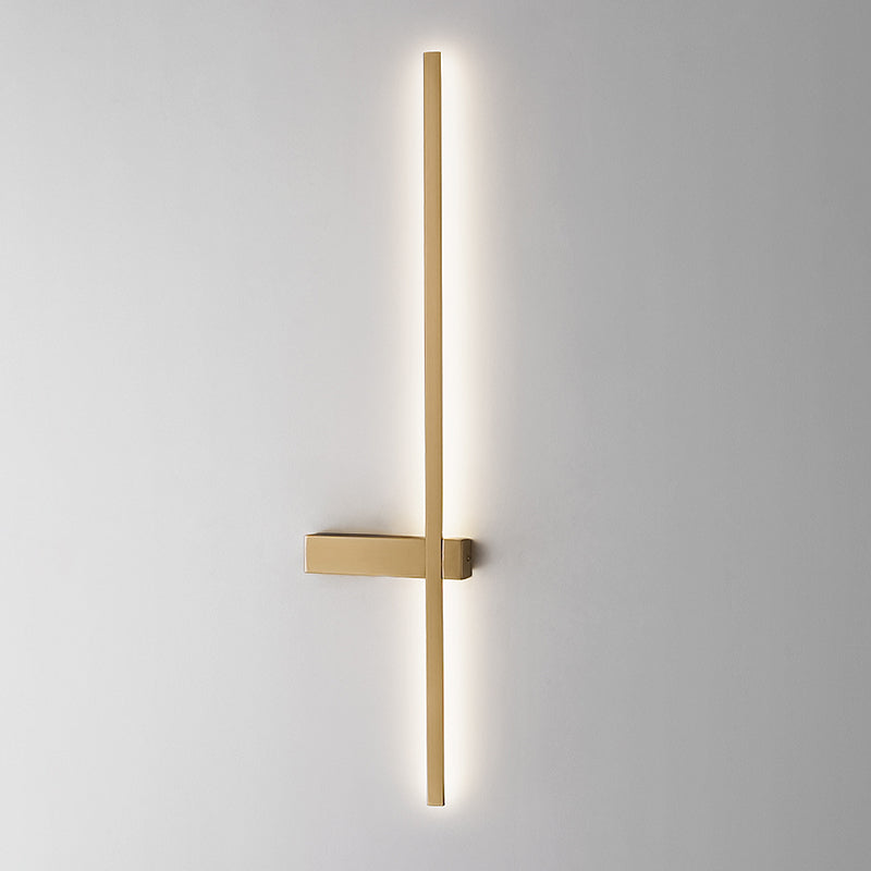 Linear Shape Metal Wall Light Modern Style 1 Light Wall Mount Light