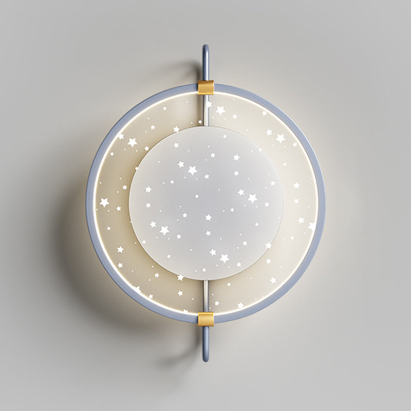 Luz de pared LED creativa estilo moderno de luz redonda de luz para dormitorio