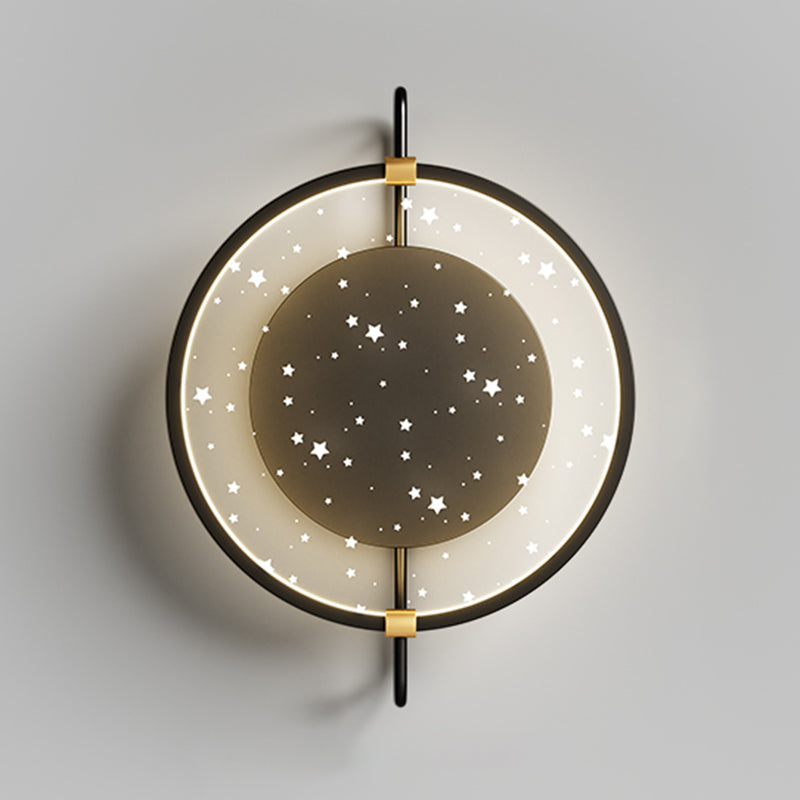 Luz de pared LED creativa estilo moderno de luz redonda de luz para dormitorio