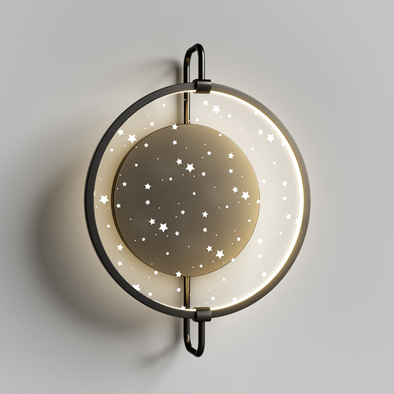 Luz de pared LED creativa estilo moderno de luz redonda de luz para dormitorio